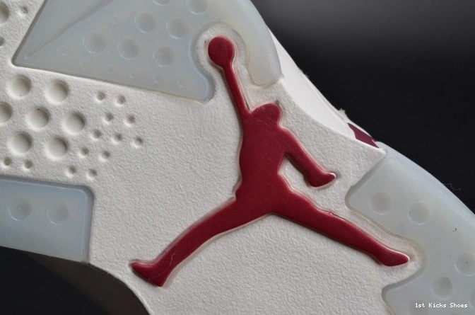 1st Kicks Maroon white Jordan 384664-116 Air 6 Retro 0811